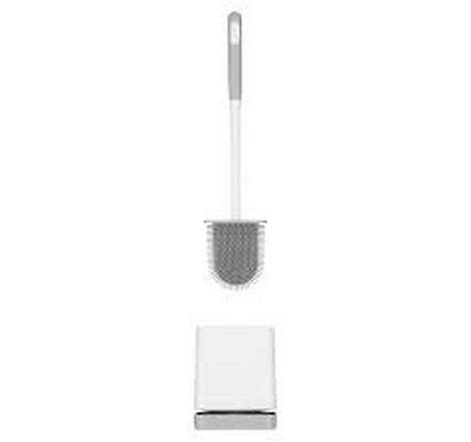 Ardesto Toilet brush set with stand 11.5x5.6x43cm, plastic, white