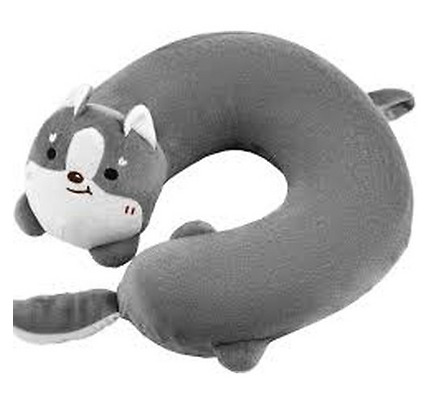 ARDESTO Neck pillow Travel Grey Cat 28х28cm, polyurethane foam, grey