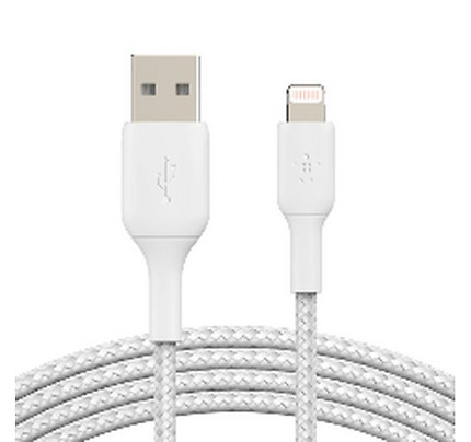 Belkin сable USB-A > Lightning charge/data, 1m, BRAIDED, white