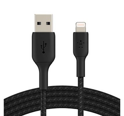 Belkin сable USB-A > Lightning charge/data, 2m, BRAIDED, black