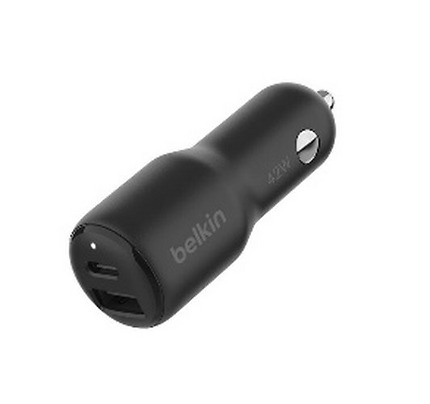 Belkin Car Charger 42W USB-A/USB-C PD PPS, black