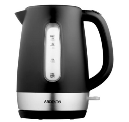 Ardesto Electric kettle    EKL-F19B, 1,7L, plastic, matte, STRIX, black-silver