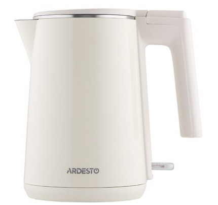 Ardesto Electric kettle, 1L, double-walled, Strix, beige