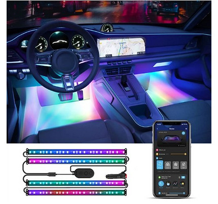 Govee RGBIC Interior Car Lights (30 Scene Mode + 4 Music Mode)--Without Remote Control