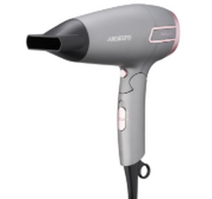 Ardesto Hair Dryer Pink Touch, 2000W, 2 speeds, 2 heat setting, foldable handle, gray+pink