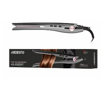 Ardesto Hair straightener Pink Touch, 32W, 110-200C, ceramics, gray+pink