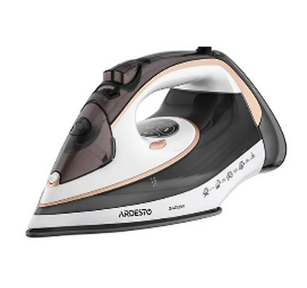Ardesto Iron IR-B2245-E, 2400W, 400ml, steam boost, electric management, ceramic soleplate, white-grey