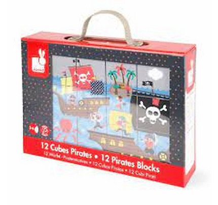 Janod Cubes made of pasteboard Pirates J02984