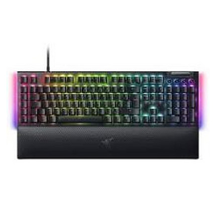 Razer Keyboard mechanical BlackWidow V4, 114key, Yellow Switch, USB-A, EN/RU, RGB, black