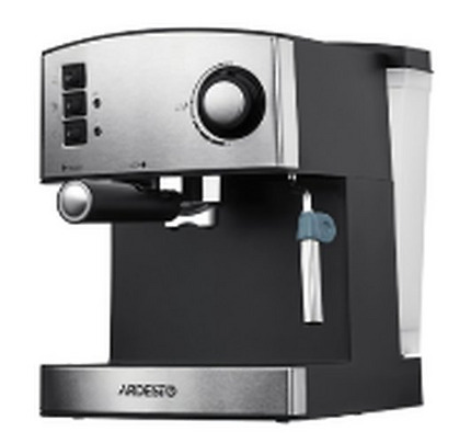 Ardesto coffee maker carob Steel Collection 1.6l, ground, hand capuchino maker, silver-black