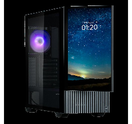 Zalman Computer case Z10 DS, without PSU,  2xUSB3.0, 1хUSB Type-C, 2х120mm, 1x120mm ARGB, TG Side Panel, ATX, Monitor, balck